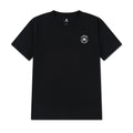 Youth black crewneck tee with embroidered Converse All Star logo on chest