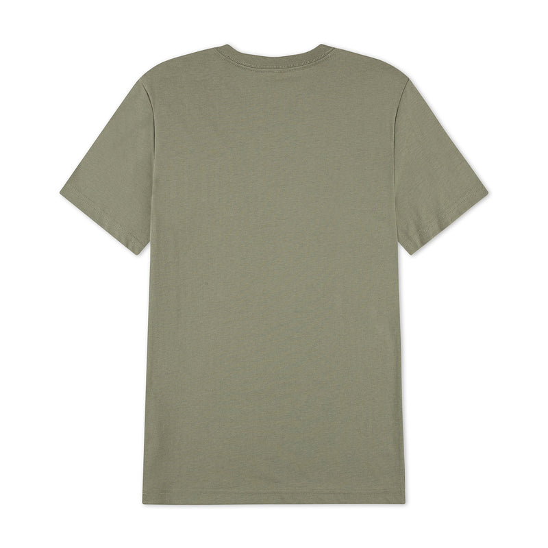 Youth olive green plain back t-shirt with crew neck