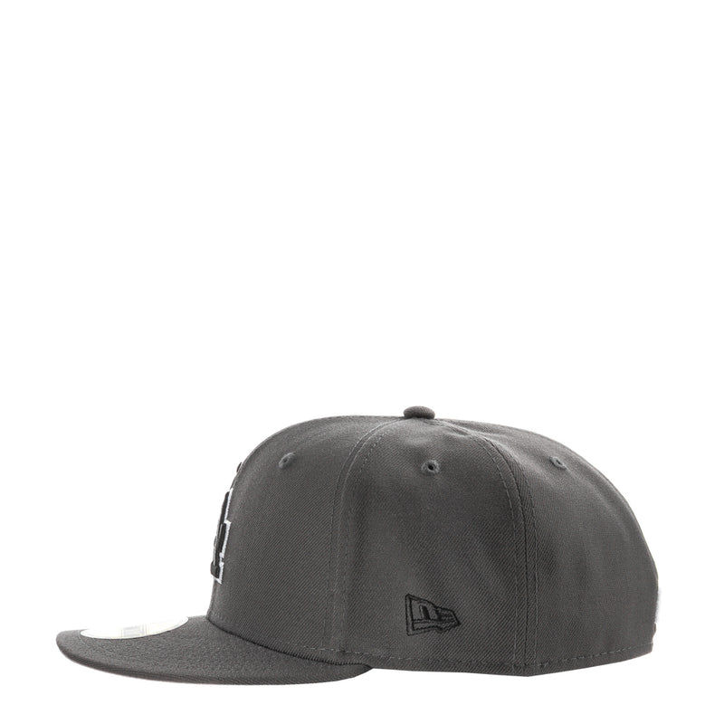 Dark graphite baseball cap with small side logo near brim