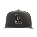 Dark graphite baseball cap with white LA logo patch on front