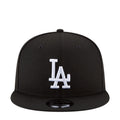 Black baseball cap with white LA logo front