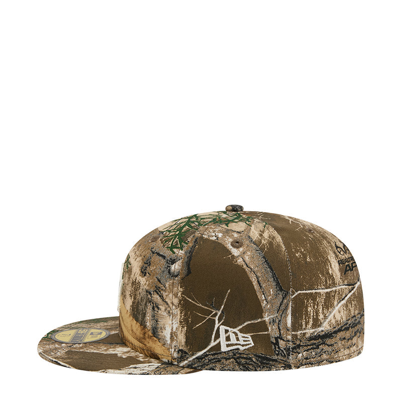 Camo baseball cap with small patch on the back crown