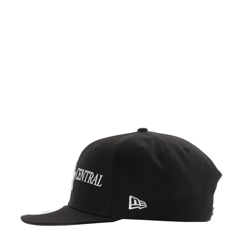 Black baseball cap with small white CENTRAL text and New Era logo