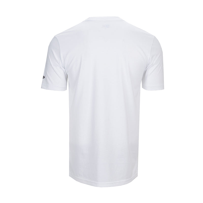 Women's white crew neck T-shirt, plain back