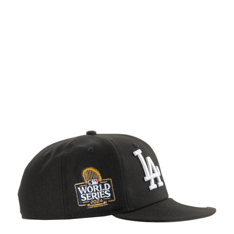 Black baseball cap with World Series 2024 logo patch and LA side logo