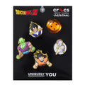 Dragon Ball Z Jibbitz charm 5-pack with character pins and star capsule design