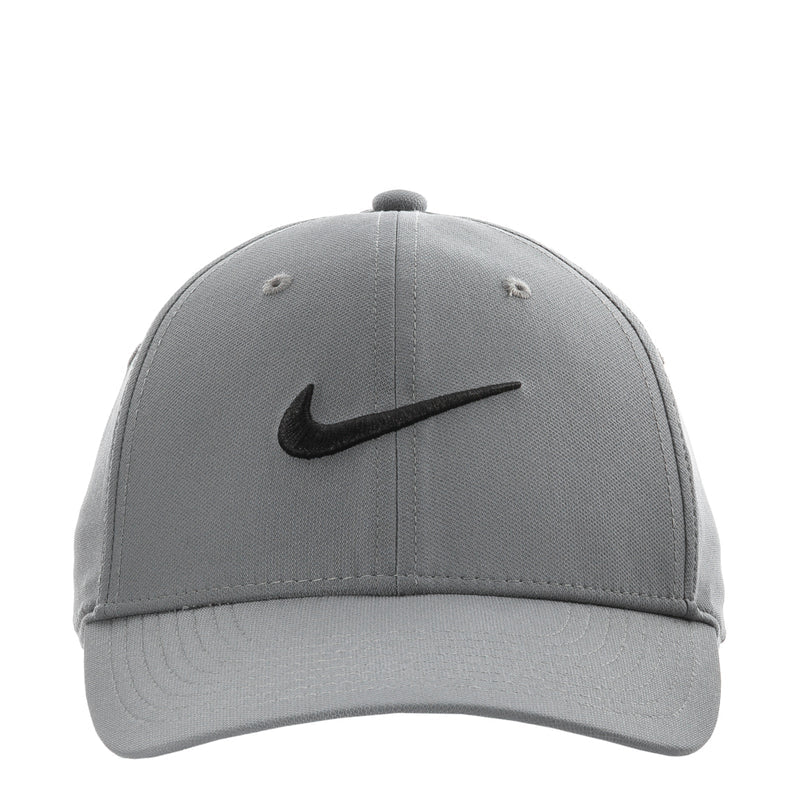 Nike Dri-FIT structured cap in smoke grey with black Swoosh front logo