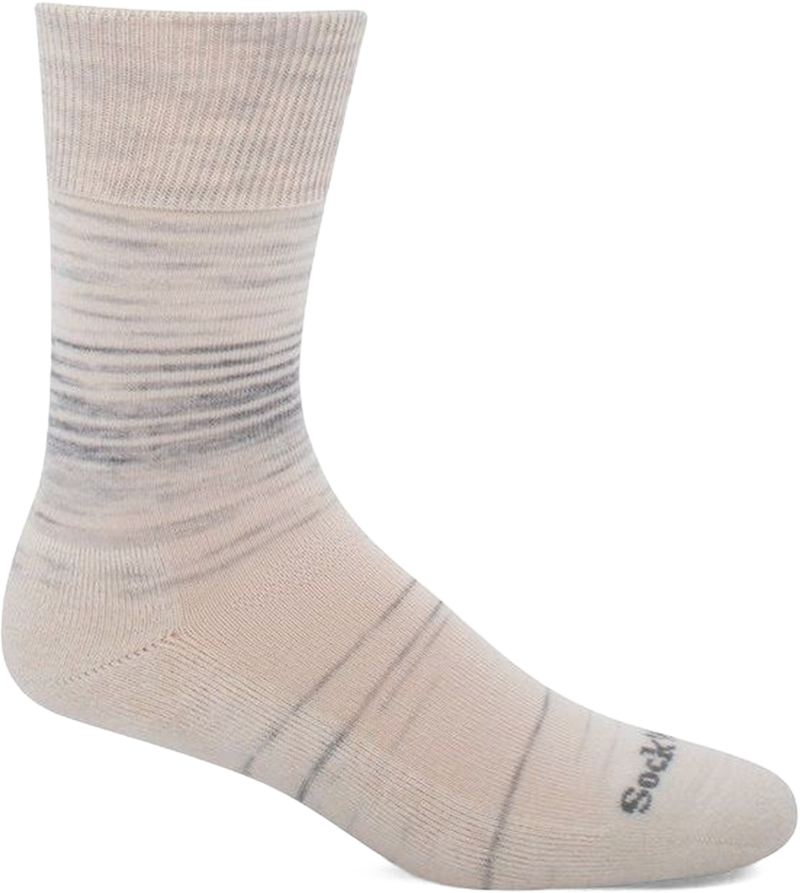 Quarter turn view Women's Sockwell Sock style name Easy Does It in color Ash. Sku: SW2W-805