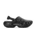 Men's black clogs with perforated upper and adjustable heel strap