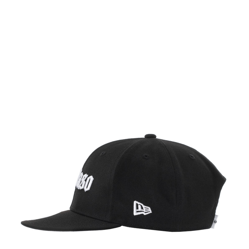 Black baseball cap with white El Paso graphic and New Era patch