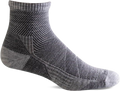 Quarter turn view Men's Sockwell Sock style name Elevate Quarter in color Light Grey. Sku: SW84M-800