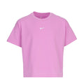 Youth boxy T-shirt in light magenta with Nike swoosh on chest