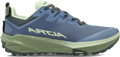 Quarter turn view Women's Altra Footwear style name Experience Wild 3 in color Dark Blue. Sku: AL0A85SU-442