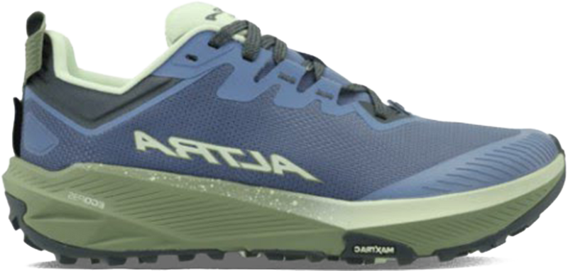 Quarter turn view Women's Altra Footwear style name Experience Wild 3 in color Dark Blue. Sku: AL0A85SU-442