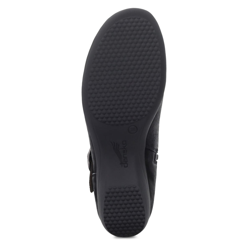Women's Dansko Footwear style name Faithe color Black Burnished Nubuck. Sku: 5508-360200