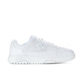 Men's white low-top sneakers with side star logo and lace-up closure
