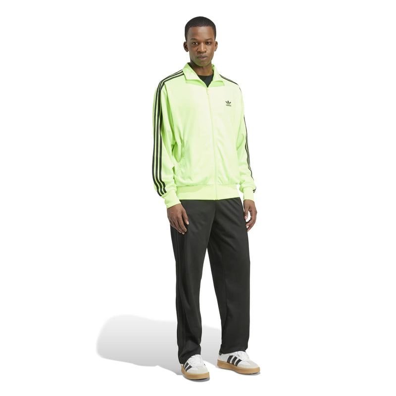 Men's black track pant with tapered cuffs and side seam detailing.