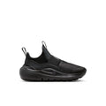 Kids black slip-on running shoe with molded sole and Nike Swoosh detail