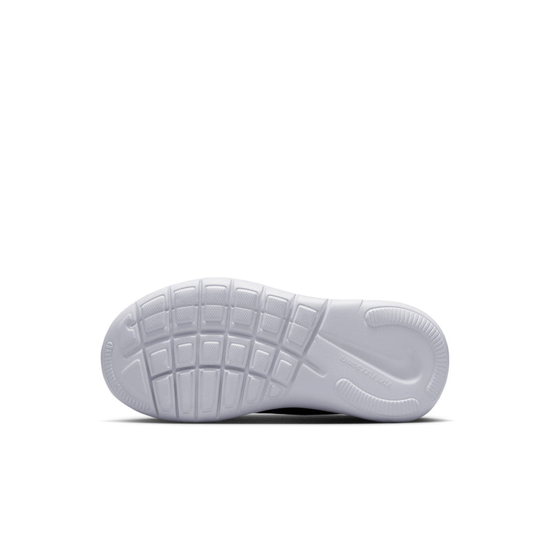 Kids navy running shoe outsole with textured traction tread