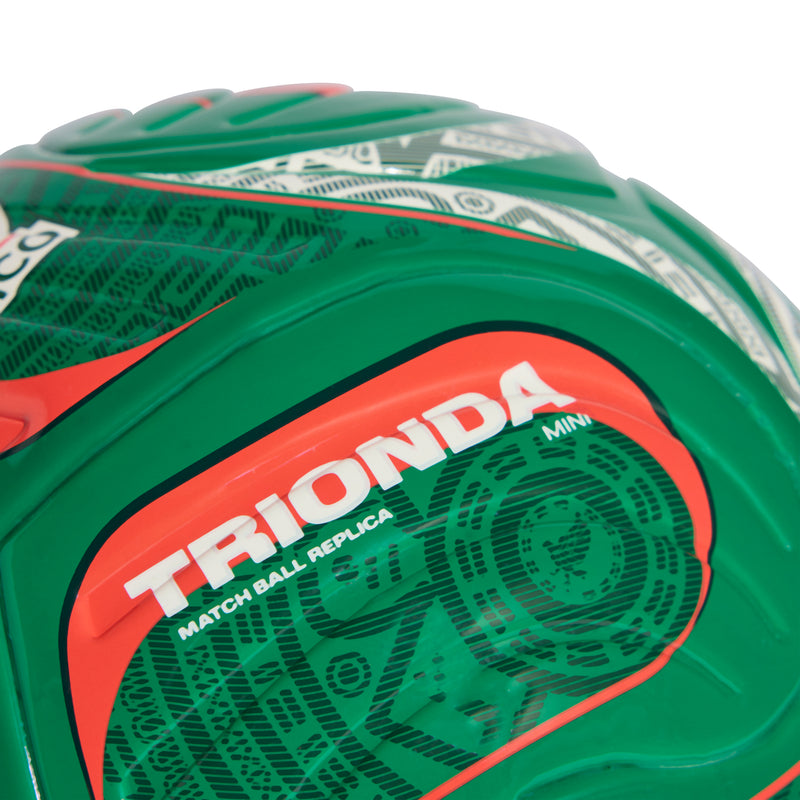 Green mini soccer ball with large orange 'TRBOND' logo and replica text