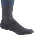 Quarter turn view Men's Sockwell Sock style name Free'n Easy in color Charcoal. Sku: SW111M-850