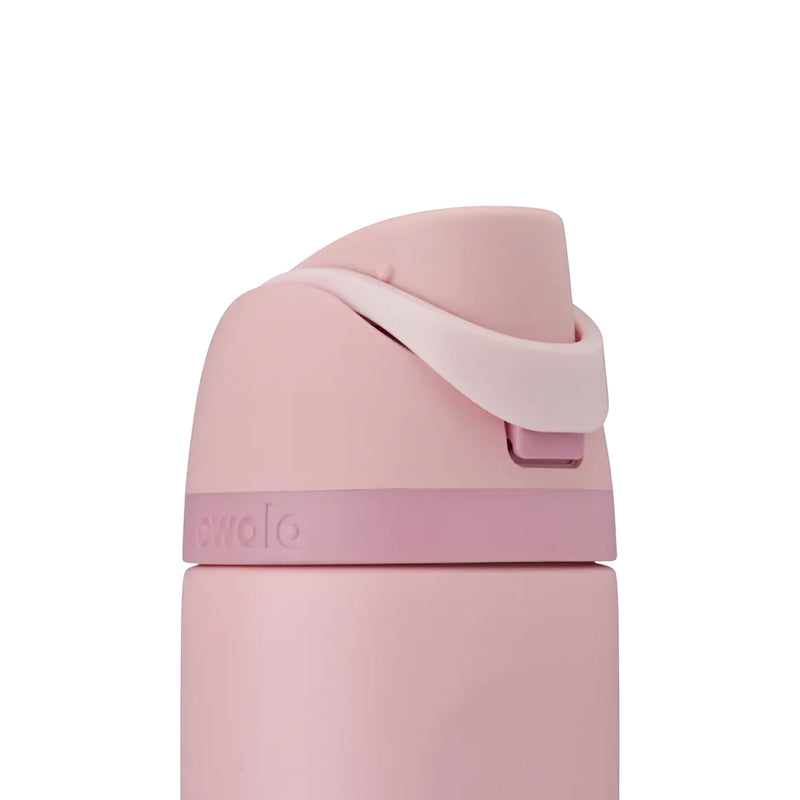 Rose quartz 24oz stainless steel bottle, flip sip top with latch