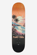 G1 Visitation Deck 8.25 Terra Bay with tropical palm tree sunset artwork