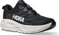 Quarter turn view Women's HOKA Footwear style name Gaviota 6 XWide in color Black/ White. Sku: 1171937-BWHT