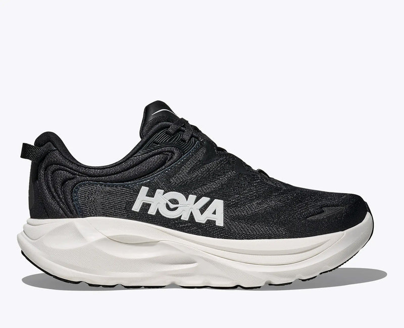 Women's HOKA Gaviota 6 Wide in Black/ White. Sku: 1171935-BWHT