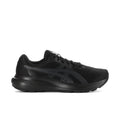 Men's Gel Contend 10 Wide black running sneaker with gray logo stripes