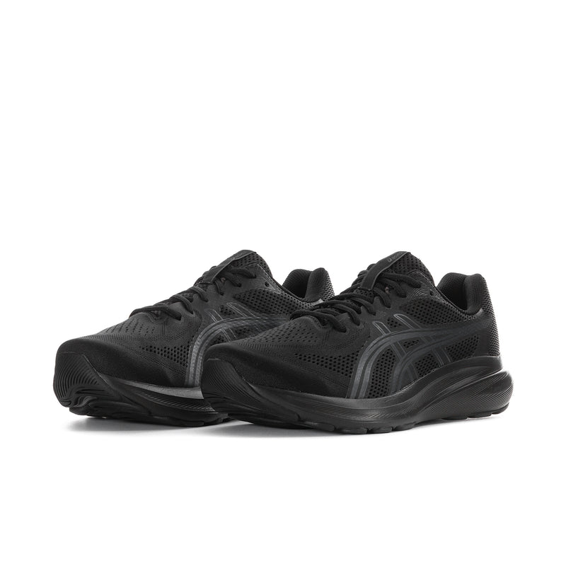 Men's Gel Contend 10 Wide black mesh running shoes, lace-up with cushioned sole