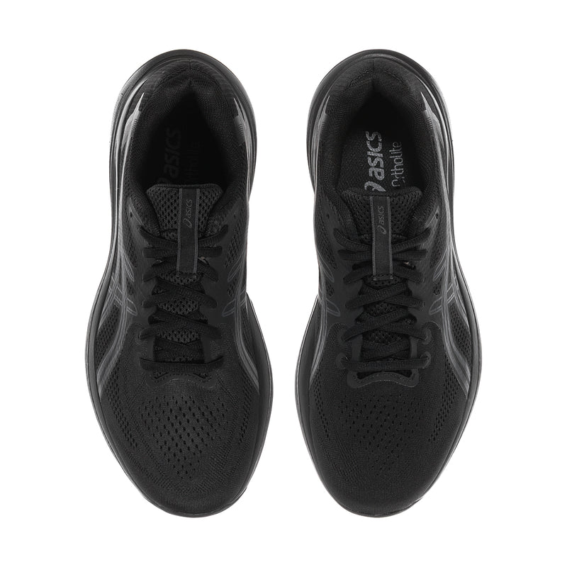 Men's Gel Contend 10 Wide black lace-up sneakers, asics logo on tongue