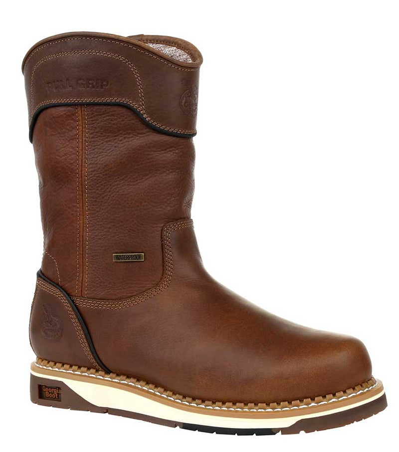 Georgia Boot Men's 10 Inch Pull-On WP AMP LT Wedge Boot