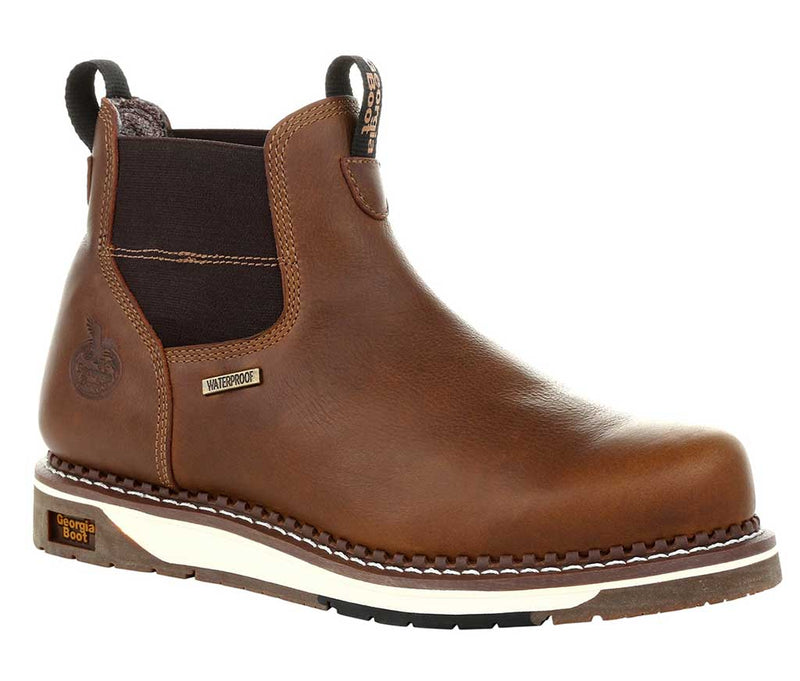 Georgia Boot Men's 5 Inch Waterproof Chelsea Wedge Boot