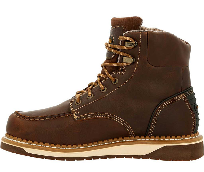 Georgia Boot Men's 6 Inch AMP LT Wedge Waterproof Moc Toe Boot