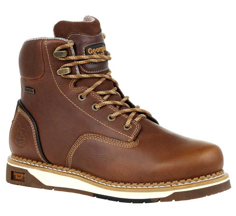Georgia Boot Men's 6 Inch Steel Toe Waterproof Amp LT Wedge Boot