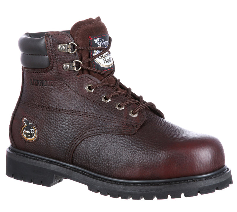 Georgia Boot Men's 6 Inch Steel Toe Waterproof Oiler Boot