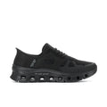 Men's black knit slip-on sneaker with cushioned pod sole