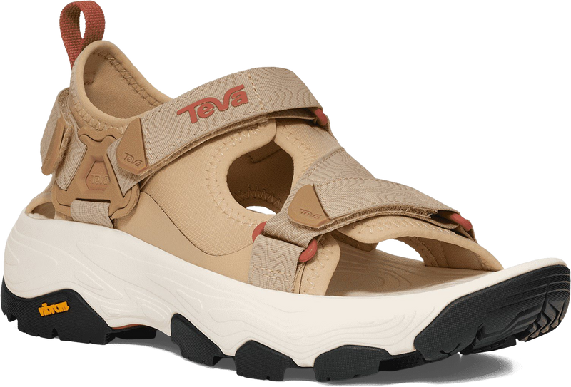 Quarter turn view Women's Teva Footwear style name Grandview Max Sandal in color Boulder. Sku: 1166230-BOU
