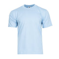 Men's sky blue heavyweight crew neck T-shirt, short sleeves