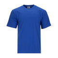 Men's solid royal blue crew neck T-shirt, short sleeves