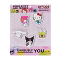 5-pack Hello Kitty friends Jibbitz charms on card, colorful character shapes