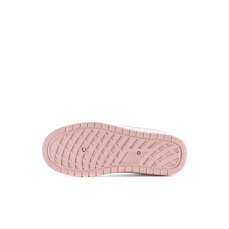 Kids sneaker outsole bottom with pink rubber tread pattern