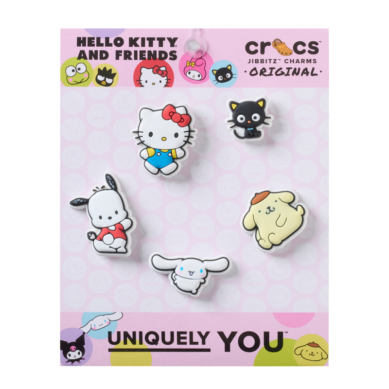 5-pack Hello Kitty and Friends jibbitz charms on display card