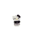 White plush backpack clip with black Raiders jersey, cat face and ears