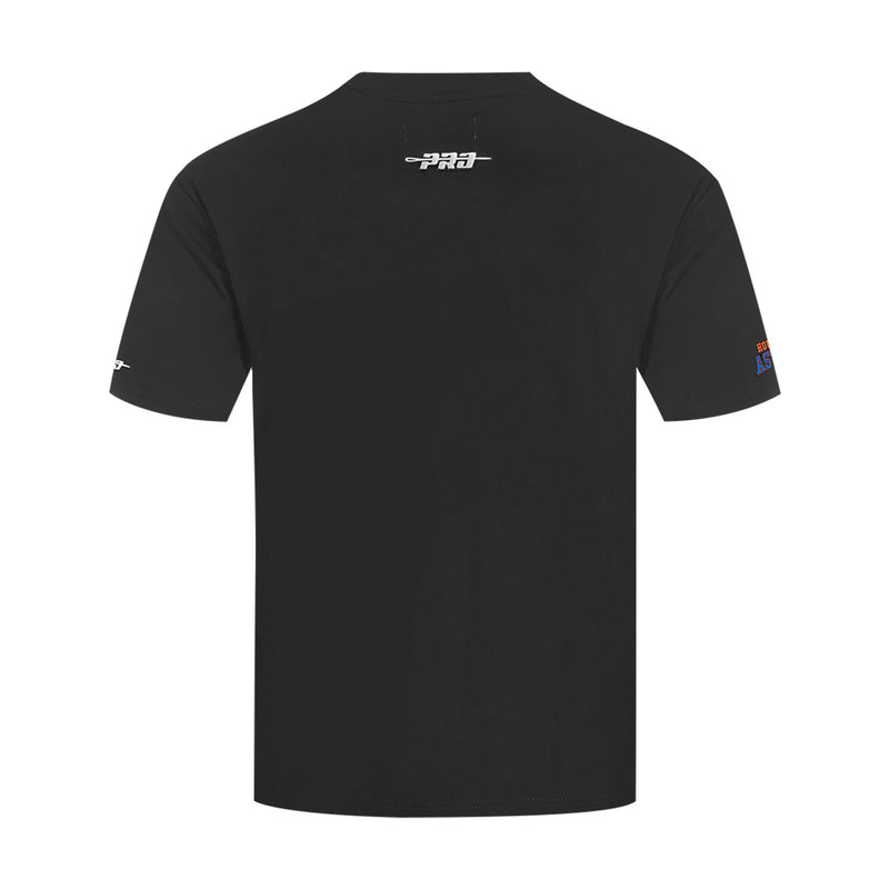 Men's Houston Astros black T-shirt with small white logo on back neckline