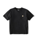 Black crew-neck pocket tee with front chest pocket and Carhartt logo patch
