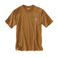 Men's loose-fit pocket tee in Carhartt Brown with chest pocket and crew neck