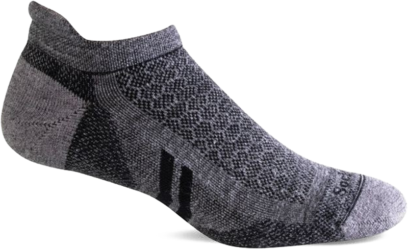 Quarter turn view Men's Sockwell Sock style name Incline II Microm in color Charcoal. Sku: SW101M-850