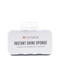 Sofsole Instant Shine Sponge, white polishing sponge for shoes, packaged